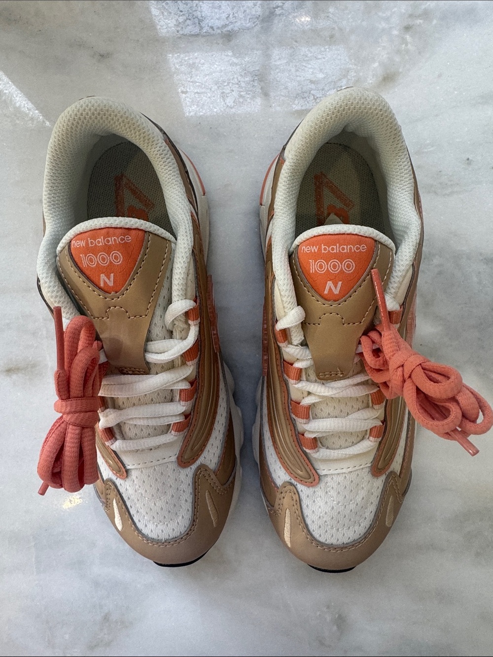 New Balance 1000 PC1000FP Brown Orange Metallic Kids Size 3 New in Box - Picture 6 of 9
